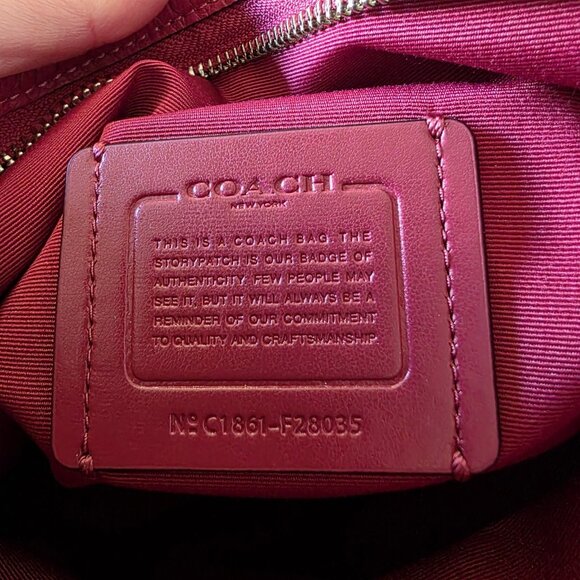 Coach Fuchsia Pink Pebbled Leather Crossbody Bag – Gold Hardware - Picture 6 of 16